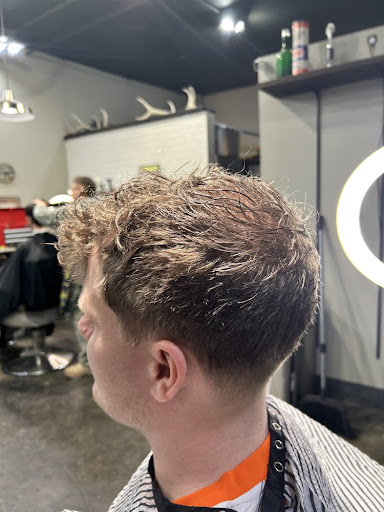 Men's curly hair taper left side view Walla Walla