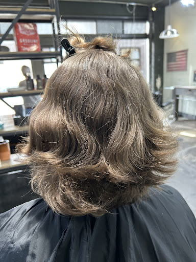 Scissor cut and taper before picture